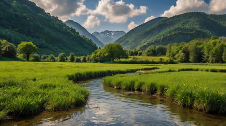 A wide open landscape filled with breathtaking natural beauty.