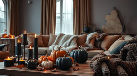 Emerald moss at the base contrasts the cool turquoise of the waterfall and the vivid light in the canopy.の写真素材