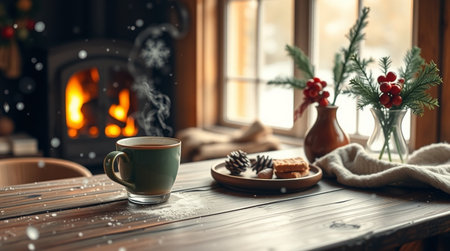 A lush rainforest dripping with morning dew.の写真素材
