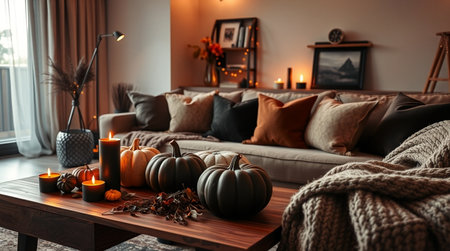 Dense moss transitions into bright blue water strokes that extend into the glowing canopy.の写真素材