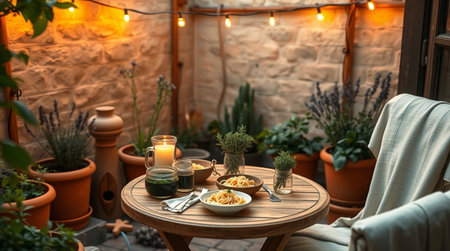 A tranquil lake covered with floating lotus flowers.の写真素材