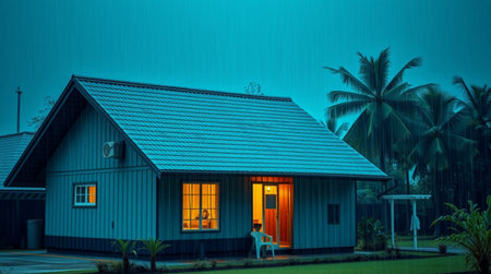 A panoramic view of layered rolling hills.の写真素材