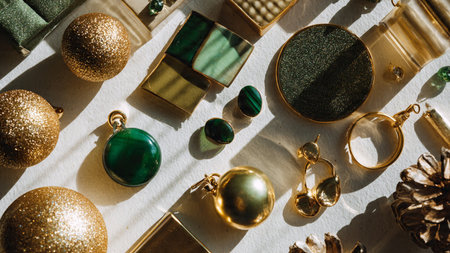 A crystal waterfall surrounded by bright tropical flowers.の写真素材