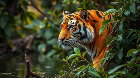 Sumatran Tiger in the jungle, Sumatra National Park, Indonesia