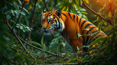 Tiger in the jungle