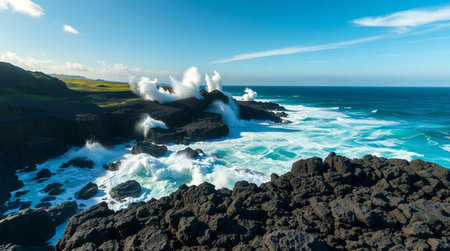 Panoramic view of the coastline