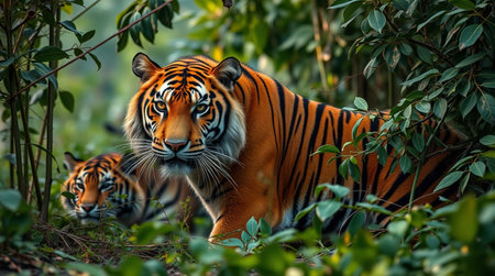 Tiger in the wild nature.