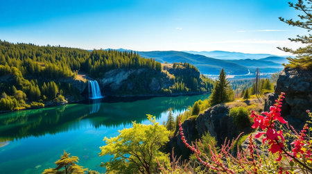 Beautiful view of Plitvice Lakes National Park, Croatia.の写真素材