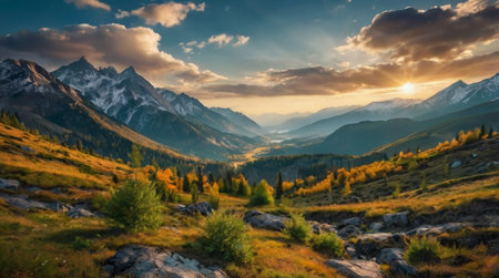 Waterfall oasis with glowing turquoise tone.の写真素材