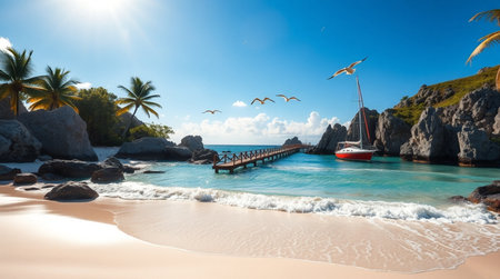 Sunlit grasslands stretching far into the horizon.の写真素材