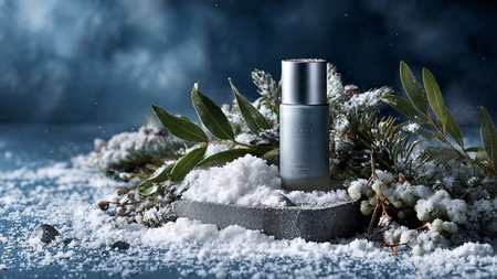 Positioned as centerpiece in glowing festive arrangement.の写真素材