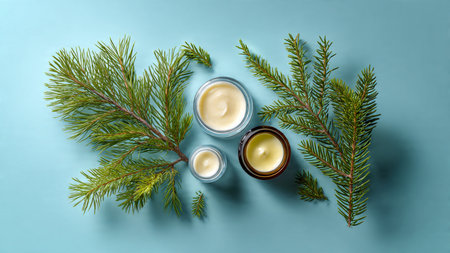 Composition emphasizes sophistication and seasonal luxury.の写真素材