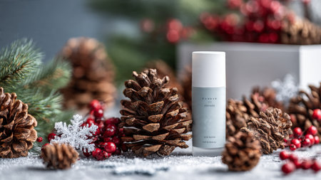 Perfect for cataloging winter skincare essentials.の写真素材