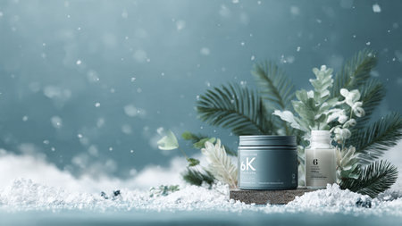 Tiered golden platform emphasizes HERBOLAREの写真素材