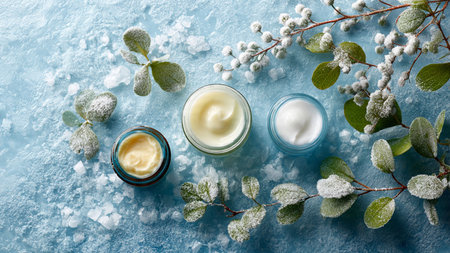 Perfect for seasonal gift set or handmade product showcase.の写真素材