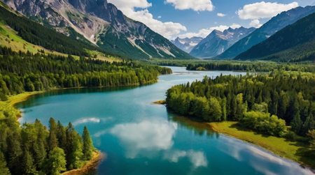 A moss-covered canyon with a tiny stream running through it.の写真素材