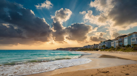 A quiet forest trail lined with tall ancient trees and mossy roots.の写真素材