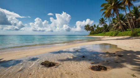 A frozen lake surrounded by white winter forests.の写真素材