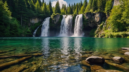 A gentle hillside covered in soft purple heather.の写真素材