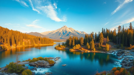 A tranquil shoreline with driftwood scattered across soft sand.の写真素材