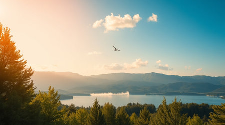 A dramatic volcanic landscape with steaming vents.の写真素材