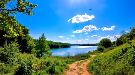 A glacier valley shaped by ancient natural forces.の写真素材