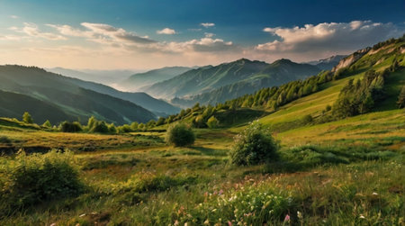 A rocky desert plateau under a blazing blue sky.の写真素材
