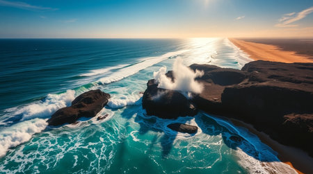 A forest meadow bursting with colorful spring flowers.の写真素材