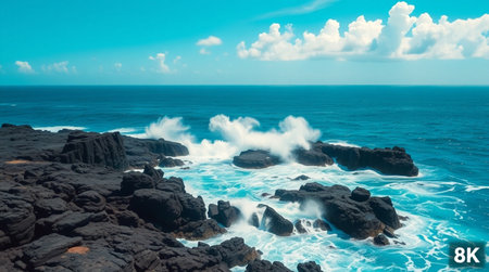 A rainforest canopy shimmering under bright sunlight.の写真素材