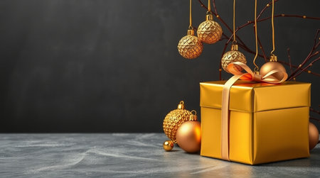 A festive Christmas border composed of matte green ornaments and glitter silver snowflakes.の写真素材