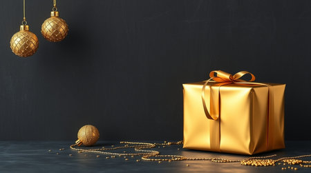 A holiday layout of crisp silver stars arranged symmetrically with green baubles.の写真素材