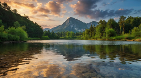A high cliff overlooking a stunning blue ocean.の写真素材