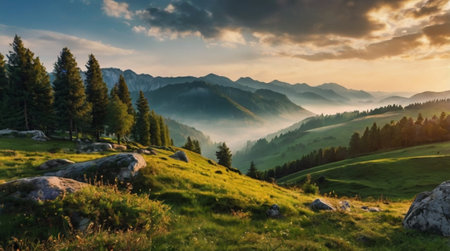 A canyon glowing deep red under midday sun.の写真素材