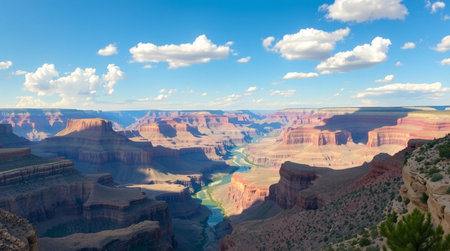 A windswept grassland glowing under dramatic storm clouds.の写真素材