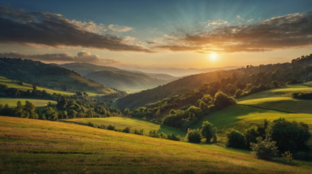A serene wetland filled with tall reeds and soft reflections.の写真素材