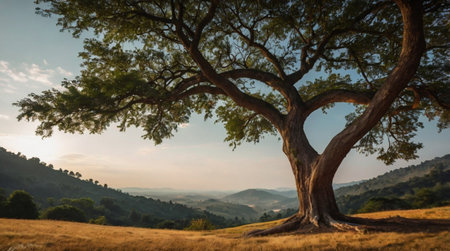 A breezy coastal cliff dotted with small green shrubs.の写真素材