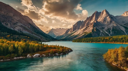A rocky shoreline with crystal waves gently washing over smooth pebbles.の写真素材
