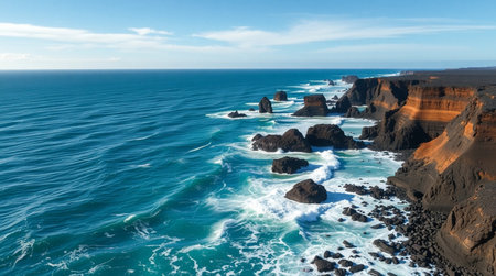 A golden wheat field rustling softly in the wind.の写真素材