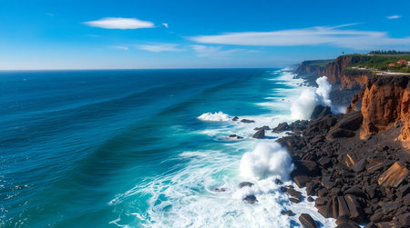 A shimmering alpine meadow full of colorful blossoms.の写真素材