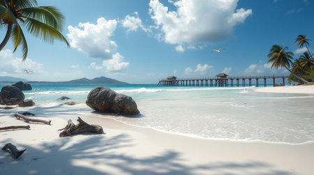 A calm river winding through an open green valley.の写真素材