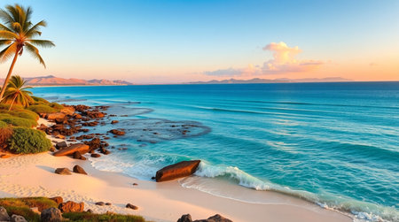 A wildflower field blooming with vibrant purple, yellow, and blue tones.の写真素材
