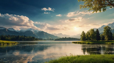 A picturesque island coastline featuring clear water and vibrant coastal greenery.の写真素材