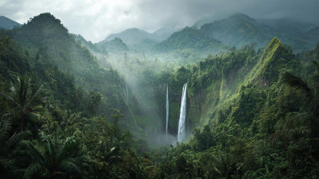 A dramatic cliff overlooking a vast stretch of wild, untouched nature.