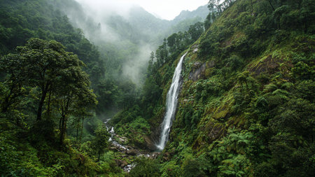 A dense forest trail leading deeper into tranquil untouched wilderness.