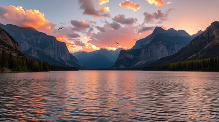 A rocky mountain stream tumbling between mossy boulders.の写真素材