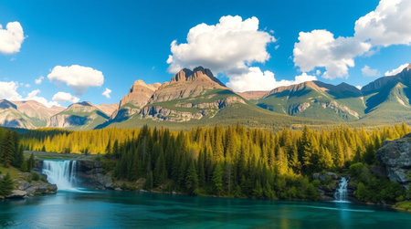 A mountain path offering breathtaking views of distant peaks.の写真素材