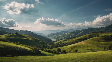 A deep forest path lit by scattered rays of sunshine.の写真素材