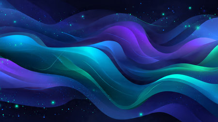 A halo-like wave of radiant neon gliding through gradient mist.