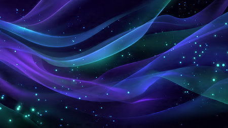 A stretched glowing curve of violet neon across shadowed digital space.