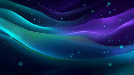 A dual-wavelength neon curve shimmering with clean futuristic edges.